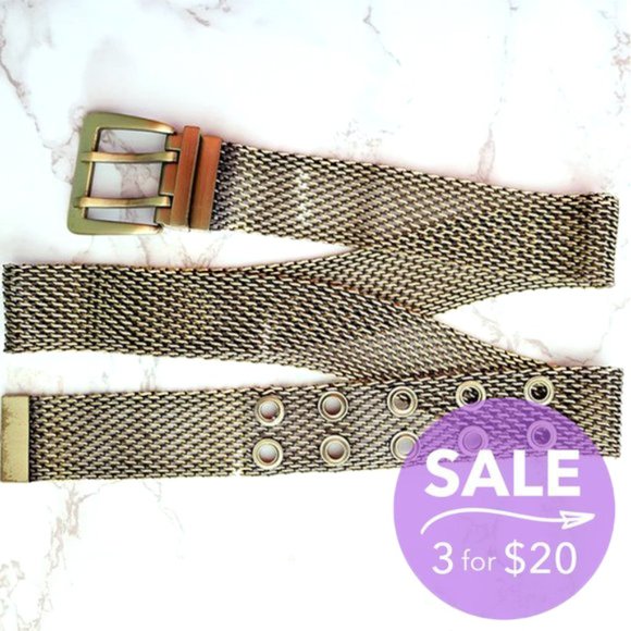 Accessories - 😈  Gold Mesh Metal Belt Size S/M